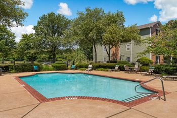 Two sparkling outdoor pools